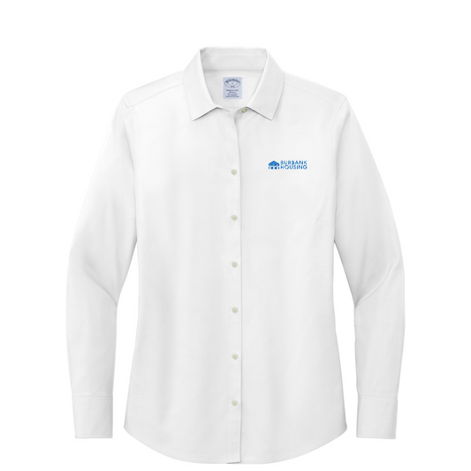 Brooks Brothers Women's Wrinkle-Free Stretch Pinpoint Shirt — White